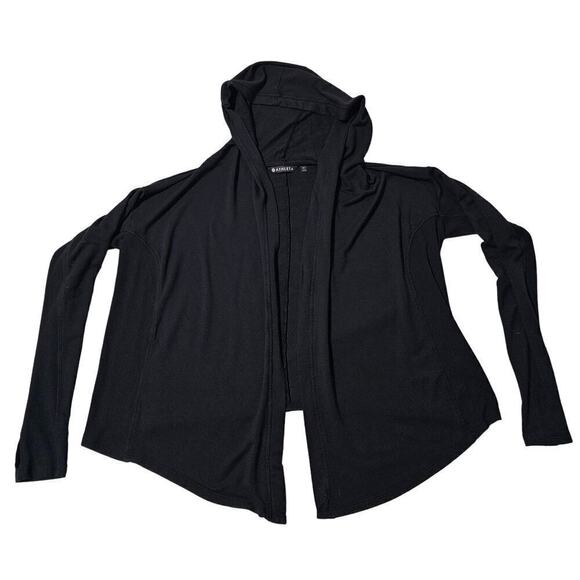 Athleta Black Cardigan Hoodie M. Super soft. Warm. Comfort. Stylish. Cozy. Soft - Picture 1 of 8